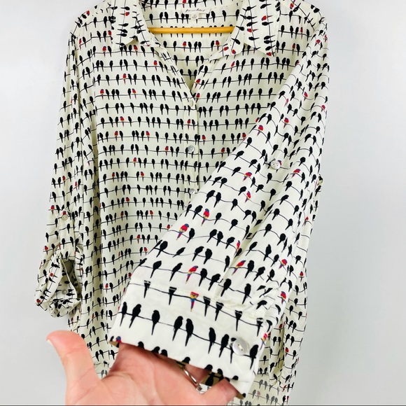 JANE & DELANCEY Birds on Wire Shirt 2X - Picture 4 of 6